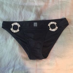 NWOT Black Victoria’s Secret swim bottom.